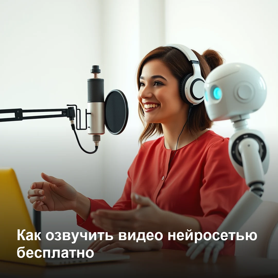 Озвучка видео закадровым голосом нейросети